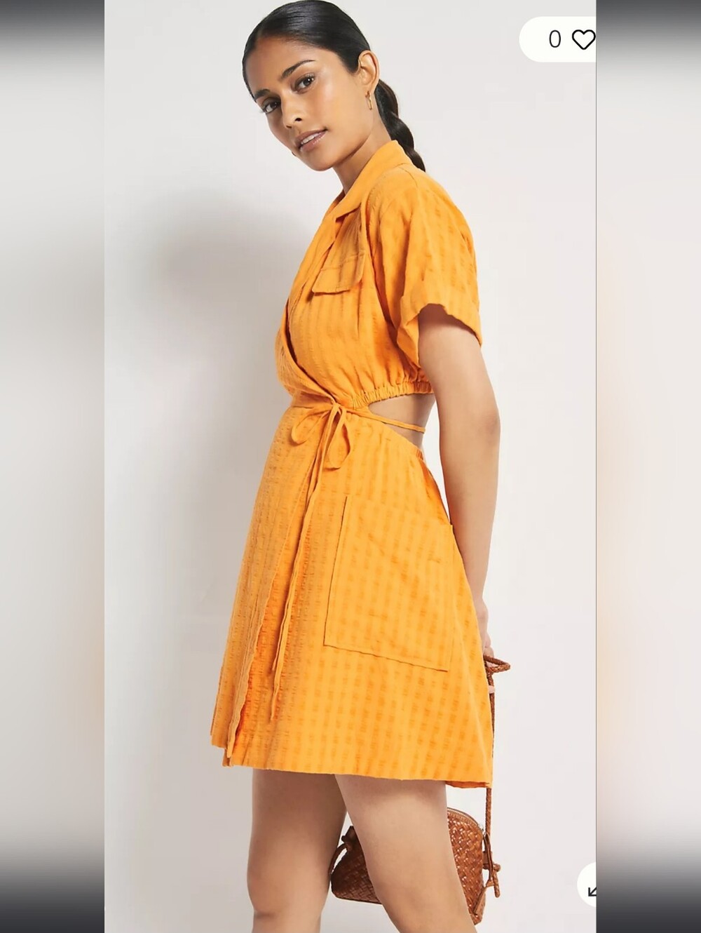 Anthropologie V-Neck Wrap Mini Dress